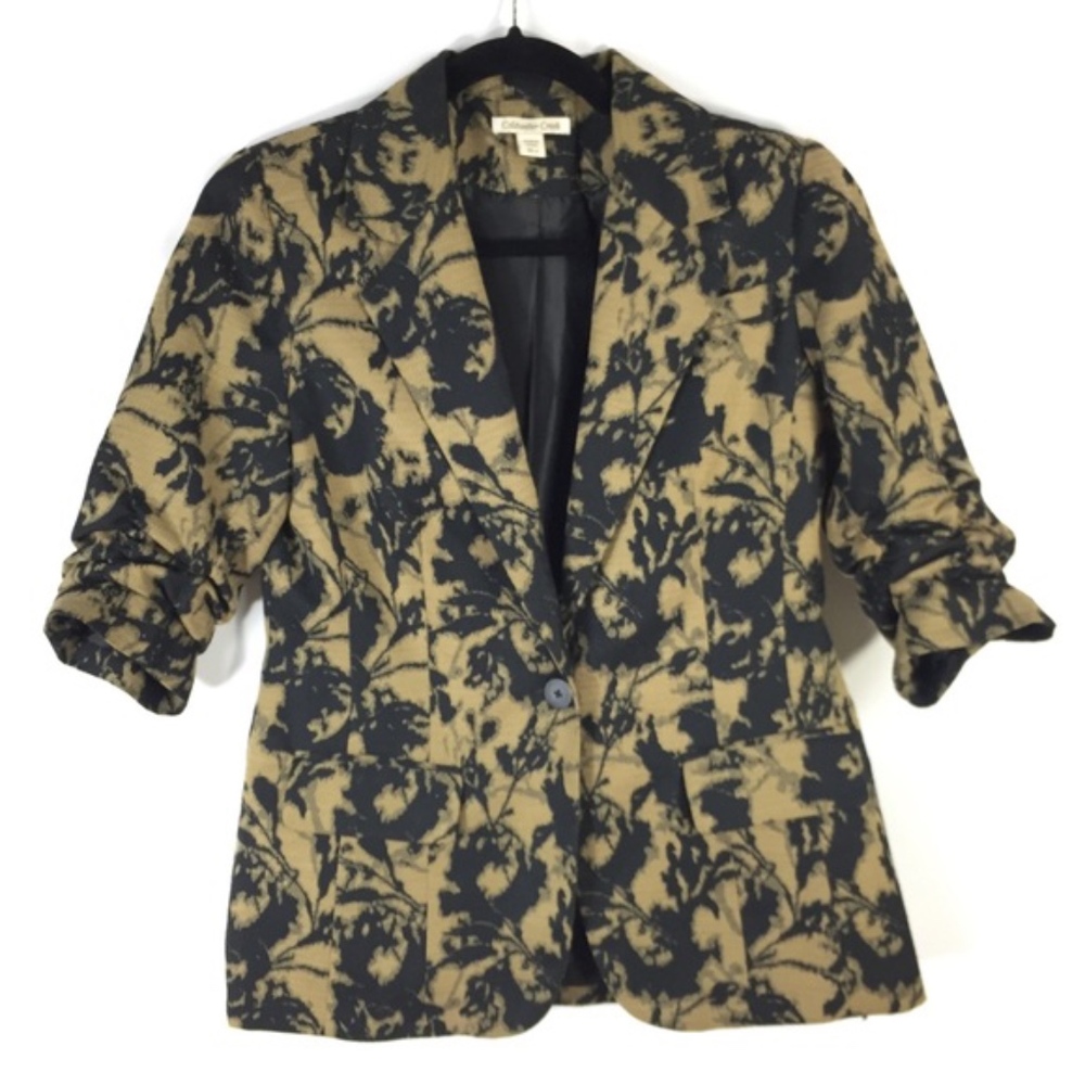 Coldwater Creek 3/4 Ruched Sleeves Blazer XS